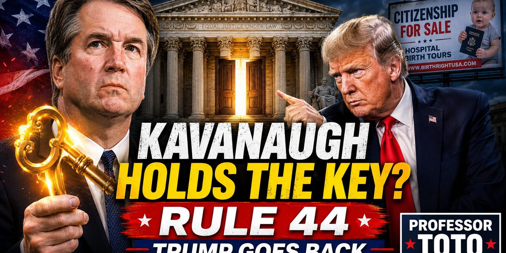 Does Kavanaugh Hold the Keys for Trump? Rule 44 could open the door to END BIRTHRIGHT CITIZENSHIP !!!