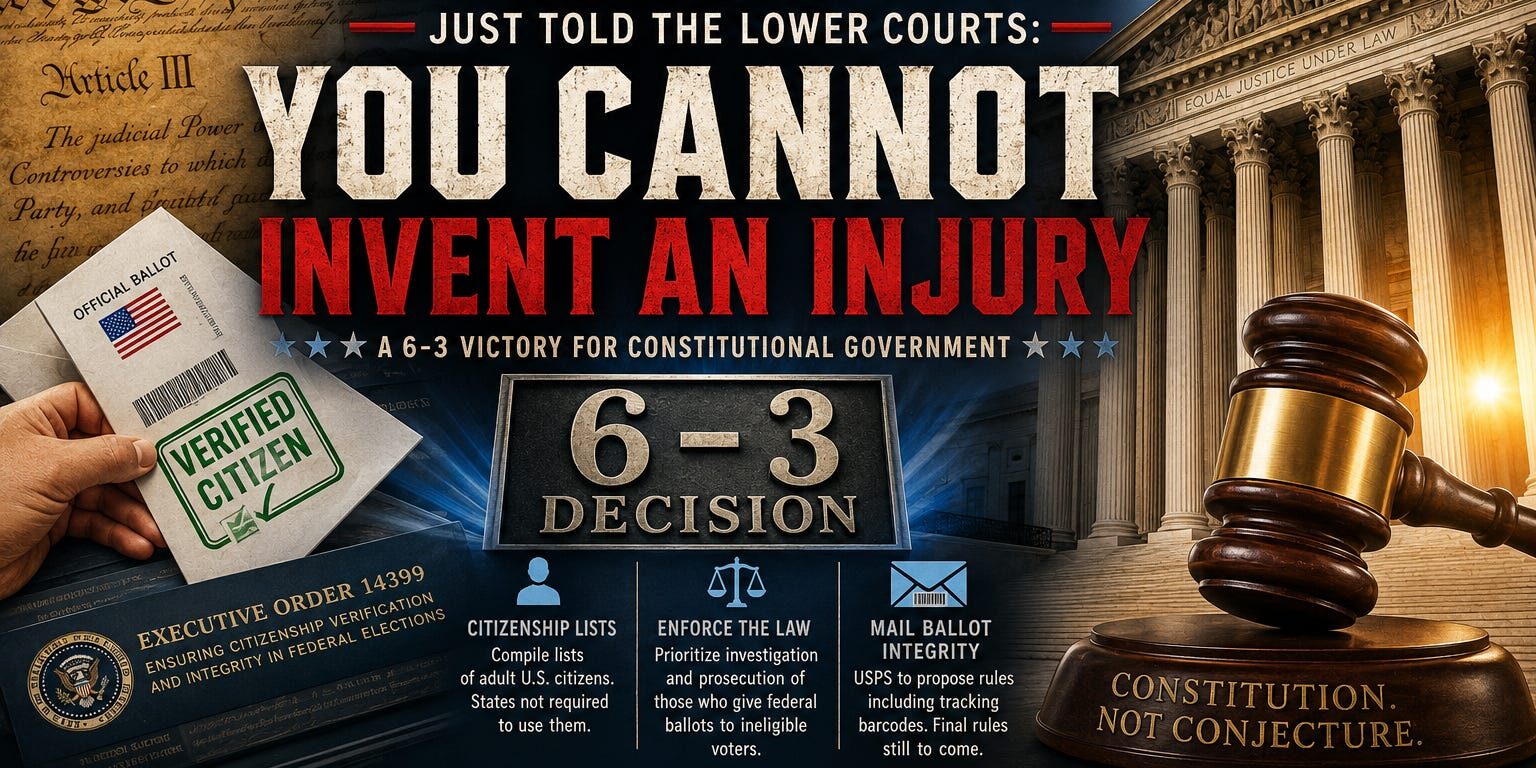 SCOTUS DELIVERS MASSIVE VICTORY TO ELECTION INTEGRITY.