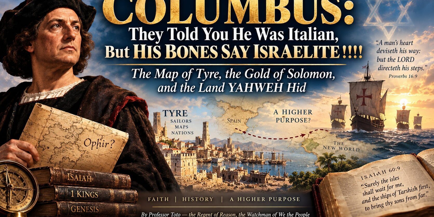 COLUMBUS: They Told You He Was ITALIAN, But HIS BONES SAY ISRAELITE!!!!