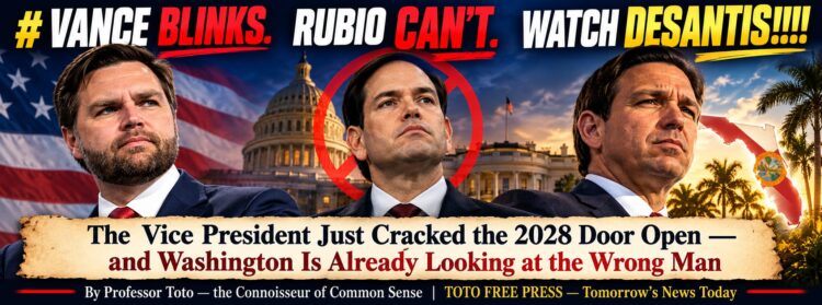 VANCE BLINKS. RUBIO CAN’T. WATCH DESANTIS!!!!